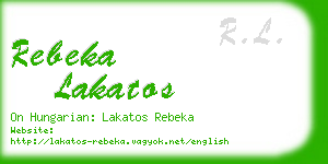 rebeka lakatos business card